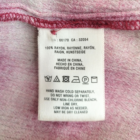 Maeve Anthropologie Cavalon Plaid Tunic Top Size XS Pink Cream 3/4 Sleeve Boho - Picture 9 of 9